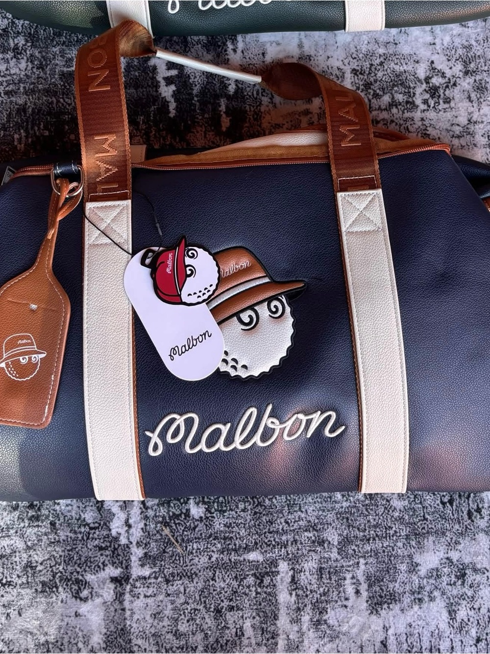 Malbon Leather Malbon Boston Tour Bag Size Large